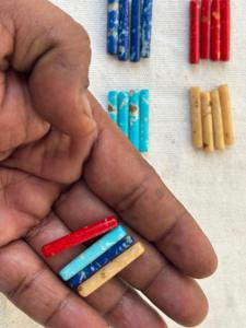 Natural Buffalo Bone Spotted Hair Pipes Tribal Jewelry Making Beads Distressed Polished Bone Spacers For Native Crafts - Product Image 4