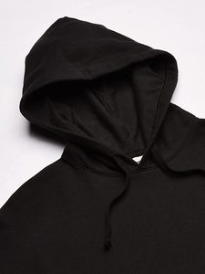 Nouveau sweat-shirt à capuche en polaire noir de qualité supérieure, coupe classique, couleur unie, pull décontracté avec poche avant, idéal pour l'automne - Product Image 3