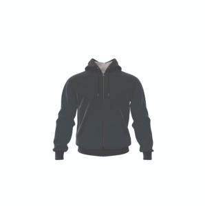 Sweat-shirt à capuche zippé pour homme, couleur unie, coupe classique, 100% coton French Terry, vêtement décontracté pour l'automne - Product Image 1