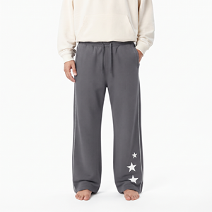 Best Quality Loose Fit Men's Star Graphic Sweatpants <b>Athletic</b> Full Length Track Pants Casual Street Style Jogger Bottoms - Product Image 1