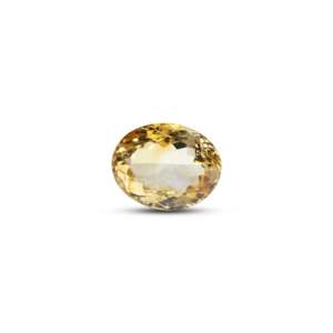 Natural Citrine Gemstone 11.85 Carat 12mm Certified Yellow Stone for Jewelry Making - Product Image 1
