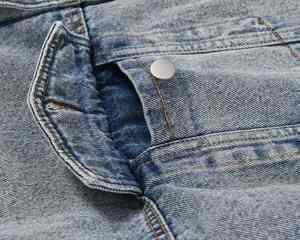 Veste en jean pour homme de qualité supérieure pour le printemps et l'automne, fermeture à boutons avec poches, coupe ample, tissu tricoté rembourré en coton. - Product Image 4