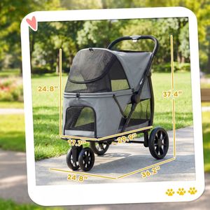 Passeggino per Cani Premium, Trasportino per Animali Domestici per Viaggi Comodi con il Tuo Amico Peloso - Product Image 4