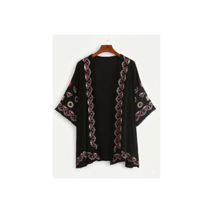 Women's Ankle Length <b>Kaftan</b> with Wheat Pattern and Tassel Hem <b>Long</b> Sleeve Loose Fit Muslim Women's Breathable Wear <b>Kaftan's</b> - Product Image 4