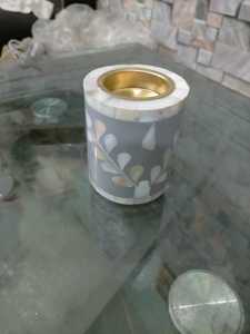 PearlAura Luxe Bakhoor Burner Handmade <b>Mother</b> of Pearl Inlay Arabic Wood Mubkhar for Oud, Incense & Elegant Gifting - Product Image 2