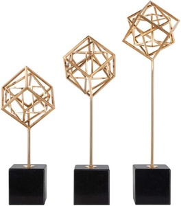 Escultura Metálica Artística JN CRAFTS con Diseño Art Deco, Forma Geométrica para Decoración del Hogar, Mesa de Salón - Product Image 6
