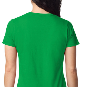 Camiseta de Mujer de Peso Medio en Color Verde Irlandés, Camiseta de Manga Corta de Algodón Suave, Top Básico Informal y Cómodo, Calidad Premium - Product Image 5