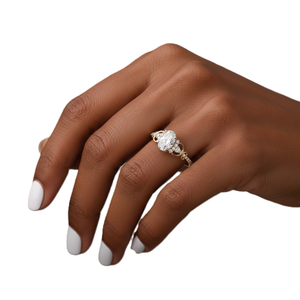 Wholesale IGI Certified New Arrival 925 Sterling Silver 18K Solid Gold Oval Lab Diamond Ring <b>Wedding</b> Engagement Proposal Ring - Product Image 5