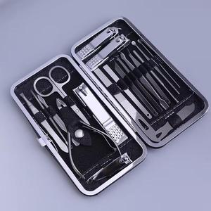 Stainless Steel 19 in 1 <b>Nail</b> <b>Kit</b> with Clipper Scissor File Portable Case for Manicure Adult Use Classic Style - Product Image 3