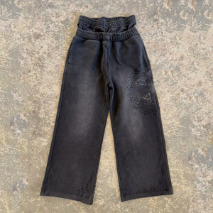 Ensemble de survêtement polaire imprimé à capuche pour homme, nouveau design, 2 pièces, avec cordon de serrage et pantalon de jogging empilé, vente en gros - Product Image 6