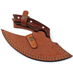 Cuchillo Ullu Burraq Hecho a Mano con Acero de Damasco, Mango de Madera, Ambidiestro, Ecológico, Apto para Lavavajillas, Acabado Mate - Product Image 6