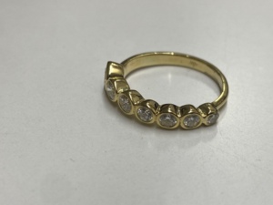 แหวนพลอยสไตล์ชนเผ่าสีทอง18K ประดับเพชรทับทิม (คอรันดัม) สำหรับงานแต่งงานงานวันครบรอบเด็กๆ - Product Image 4