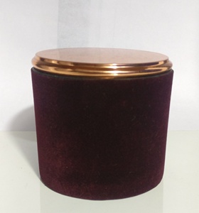 กระปุกเทียนหนังเทียมพร้อมฝาสีโรสโกลด์ - Product Image 3