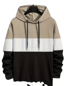 Sudadera CON CAPUCHA DE MODA unisex para hombre, forro polar liso con estampado digital de colores blanco y negro para invierno - Product Image 5