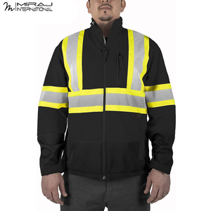 2026 <b>High</b> <b>Visibility</b> Reflective Safety Black Color Durable Outdoor Workwear <b>High</b> <b>Visibility</b> Reflective Tape Waterproof <b>Jackets</b> - Product Image 3