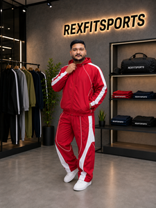 REXFIT SPORTS 2026 Custom Nylon Short Set Men <b>Red</b> <b>Windbreaker</b> Jacket Shorts Sportswear Streetwear Wholesale Bulk - Product Image 3