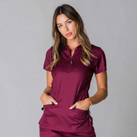 Hundepflege-Damen-Stretch-Oberteile Großhandel Tierpfleger-Uniform Hundepflege-Bekleidung Hunde-Tierpflege-Oberteil