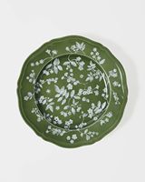 Assiette de présentation florale de luxe écologique de 12 pouces, en plastique émaillé jaune, multifonction, pour fruits, biscuits et salades