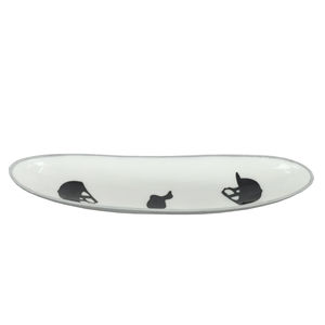 Tazón Decorativo Apto para Lavavajillas, para Decoración de Mesa de Fiesta, Dulces, Chocolates, Bocadillos, Tazón Ovalado Grande, Tazón de Metal Esmaltado en Blanco - Product Image 4