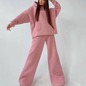 Ropa Deportiva Casual para Mujer, Nuevo Diseño, Chándal para Correr de Color Sólido, Chándal Personalizable de Invierno, Chándal Moderno para Mujer - Product Image 3