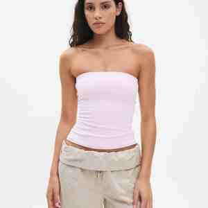 เสื้อครอปท็อปแฟชั่นใหม่สำหรับผู้หญิง สีพื้น ผ้าเจอร์ซีย์ ระบายอากาศดี 100% ผ้าฝ้าย เซ็กซี่ เหมาะสำหรับใส่ไปเที่ยวคลับ รุ่นปี 2026 - Product Image 1