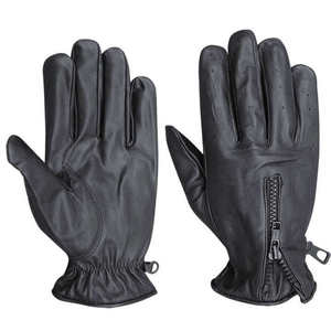 Guantes de Cuero Negro para Hombre con Cierre, Térmicos, Resistentes al Viento, para Motociclismo, Ciclismo, Deportes, Conducción en Invierno - Product Image 6
