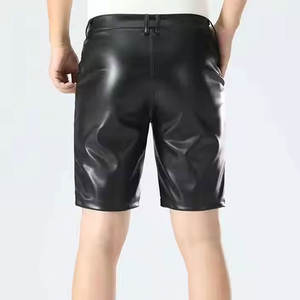 กางเกงขาสั้นหนังแท้สำหรับผู้ชายทรงเข้ารูปสไตล์ลำลองสัมผัสนุ่มสบายกางเกงขาสั้นแฟชั่นสำหรับการเดินทางกลางแจ้งยิม - Product Image 2