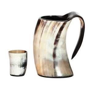 Premium Quality Viking Drinking Horn <b>Mug</b> Stainless Steel Handmade Eco-Friendly <b>Large</b> Capacity Travel <b>Mug</b> Lid Party Use High - Product Image 2