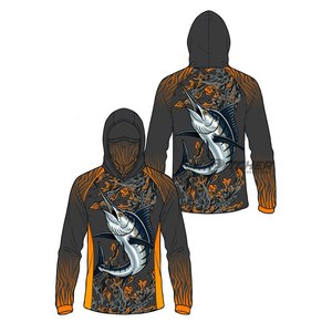 Chemise de pêche à capuche personnalisée, respirante, imperméable, anti-UV 50+, séchage rapide, sublimation, pour les pêcheurs en haute mer - Product Image 3