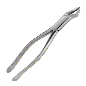 2 Piezas de Fórceps Dentales para Extracción 88R 88L, Agarre de Pitón Hueco Dorado, Juego de Herramientas Quirúrgicas de Extracción de Acero Inoxidable, Kit Manual - Product Image 3