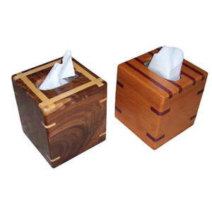Boîte à mouchoirs rectangulaire en bois de noyer, style nordique, design autoportant pour la maison, les hôtels, les cafés, les bureaux, décoration de table - Product Image 3