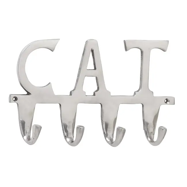 Gancio a parete parole di gatto in alluminio di buona qualità che tengono/ganci ganci decorativi da appendere a parete creativi unici fatti a mano