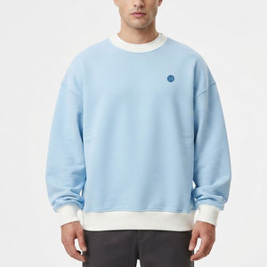 Sweat-shirt épais pour homme en molleton de coton doux, col rond, pull chaud décontracté pour l'hiver, idéal pour les activités quotidiennes en extérieur - Product Image 1