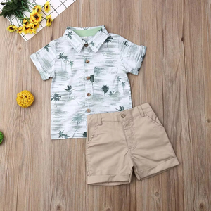 Conjunto de Ropa de Verano de Algodón para Niños, Conjunto de Dos Piezas Informal, Estilo Boutique, Top y Pantalones Cortos a la Moda - Product Image 4