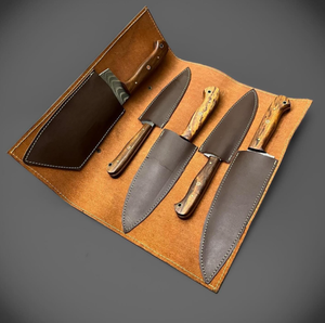 Juego de Cuchillos de Cocina Premium LEGACY BLADES de 5 Piezas, Acero de Damasco Sostenible, Ambidiestros, con Mangos de Madera, Hojas de 67 Capas - Product Image 5