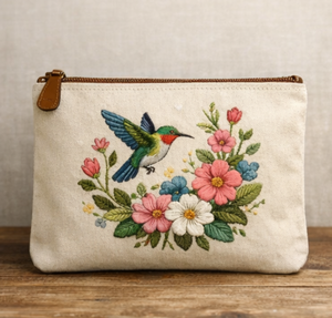 Custom Cotton Pouch <b>Wallet</b> & Makeup Bag Zippered Closure Eco-Friendly Portable Reusable Storage Gift with Custom Logo Option - Product Image 1