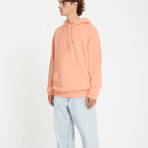 เสื้อฮู้ดผู้ชายทรงโอเวอร์ไซส์ สีคอรัล ผ้าฟลีซ สีพื้น สวมใส่สบาย ทรงปกติ เหมาะสำหรับฤดูใบไม้ร่วง - Product Image 5