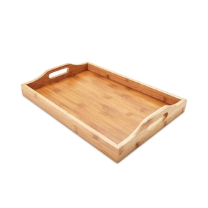 Plateau en bambou très demandé pour le service professionnel des cafés et le rangement créatif des ustensiles de cuisine – Qualité supérieure, matériau pur, meilleure offre - Product Image 2