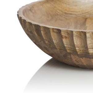 Bol en bois fait main, bol en bois sculpté à la main, bol de service en bois naturel, bol en bois de manguier, saladier, bol en bois en gros - Product Image 6