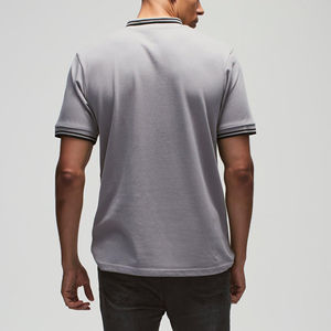 Polo en coton piqué pour homme avec logo personnalisé, polo décontracté, fabricant OEM, fournisseur - Product Image 5