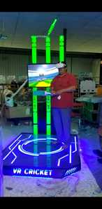 Simulateur de cricket VR commercial : terrain de frappe interactif en réalité virtuelle avec piquets LED - Product Image 4