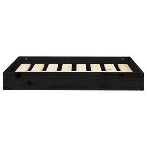Lit pour chien en bois de pin massif durable, noir, 28,1 x 21,3 x 3,5 pouces, pour animaux de compagnie - Product Image 3