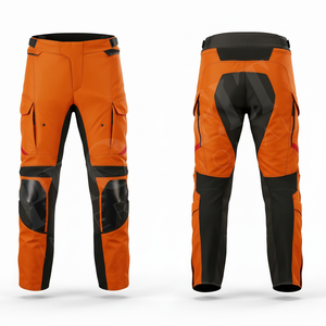 Pantalon de moto robuste, pantalon de motard protecteur, imperméable, coupe-vent, pantalon de motocross personnalisé avec protections pour les genoux - Product Image 4