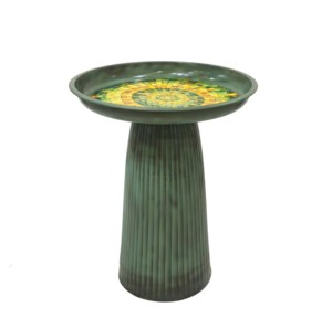 Garden Bird <b>Bath</b> Metal Pedestal Bird <b>Bath</b> Decorative Outdoor Yard Ornament New Garden Bird <b>Bath</b> - Product Image 1