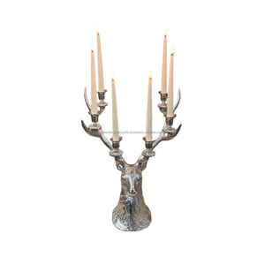 Premium 4-Light Silver Candelabra Centerpiece • Classical Tabletop Bowl Stand - Product Image 5