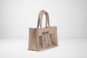 Sac en jute personnalisé avec 3 compartiments, élégant et écologique, idéal pour les cadeaux et les fêtes, au meilleur prix - Product Image 3