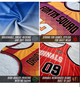 Mens Basketball Custom Jersey Set Striped Print Pattern with Custom Name Number and Logo Team Uniform - Product Image 6