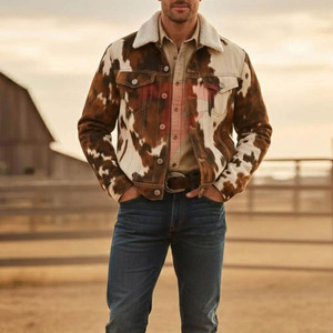 Premium Men Hair On <b>Leather</b> <b>Jacket</b> Comfortable <b>Winter</b> Outerwear Custom Color Durable Design Fashion Collection Wear - Product Image 4