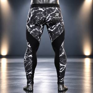 RUIQUWIN Custom <b>Mens</b> Quick Dry Anti-Bacterial Breathable <b>Compression</b> Tights High Elastic Training Pants Running Yoga <b>Leggings</b> - Product Image 2