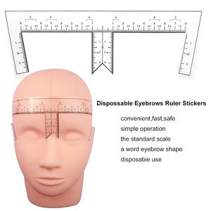 Plantilla desechable para cejas con regla de medición y guía de forma para salón de belleza y microblading - Product Image 2